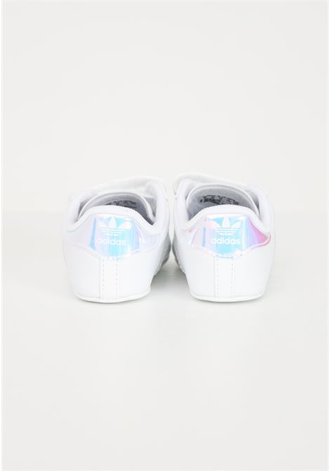 Sneakers bianche da neonato con strappo SUPERSTAR ADIDAS ORIGINALS | BD8000.